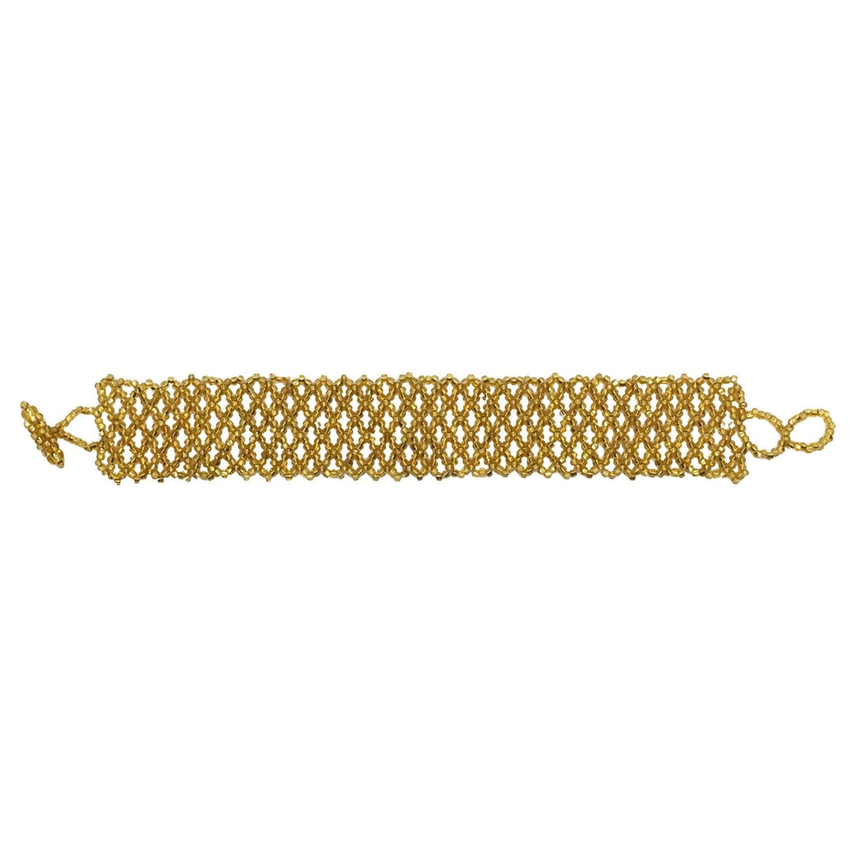 Gold Laura Beaded Bracelet - A Thread of Hope Guatemalan Fair Trade