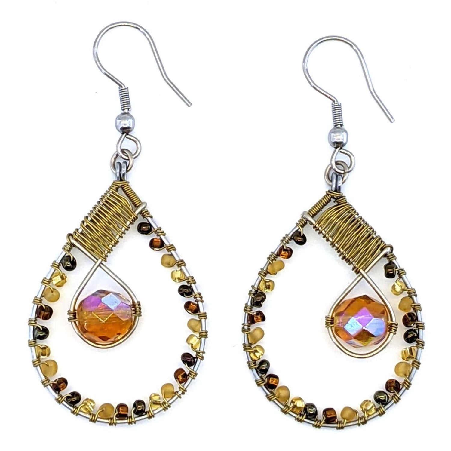 Golds Emilia Beaded Earrings - A Thread of Hope Guatemalan Fair Trade