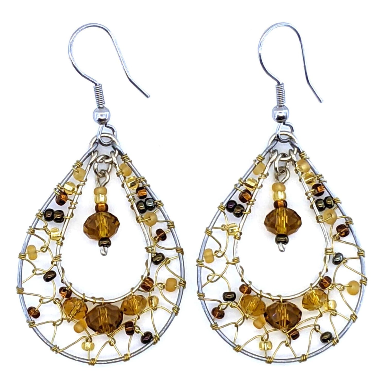 Golds Esperanza Dreamcatcher Beaded Earrings - A Thread of Hope Guatemalan Fair Trade