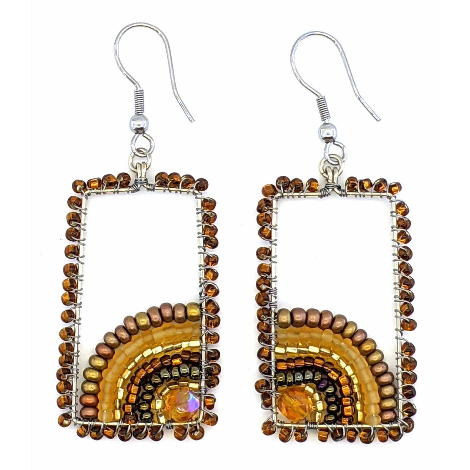 Golds Julieta Beaded Earrings - A Thread of Hope Guatemalan Fair Trade