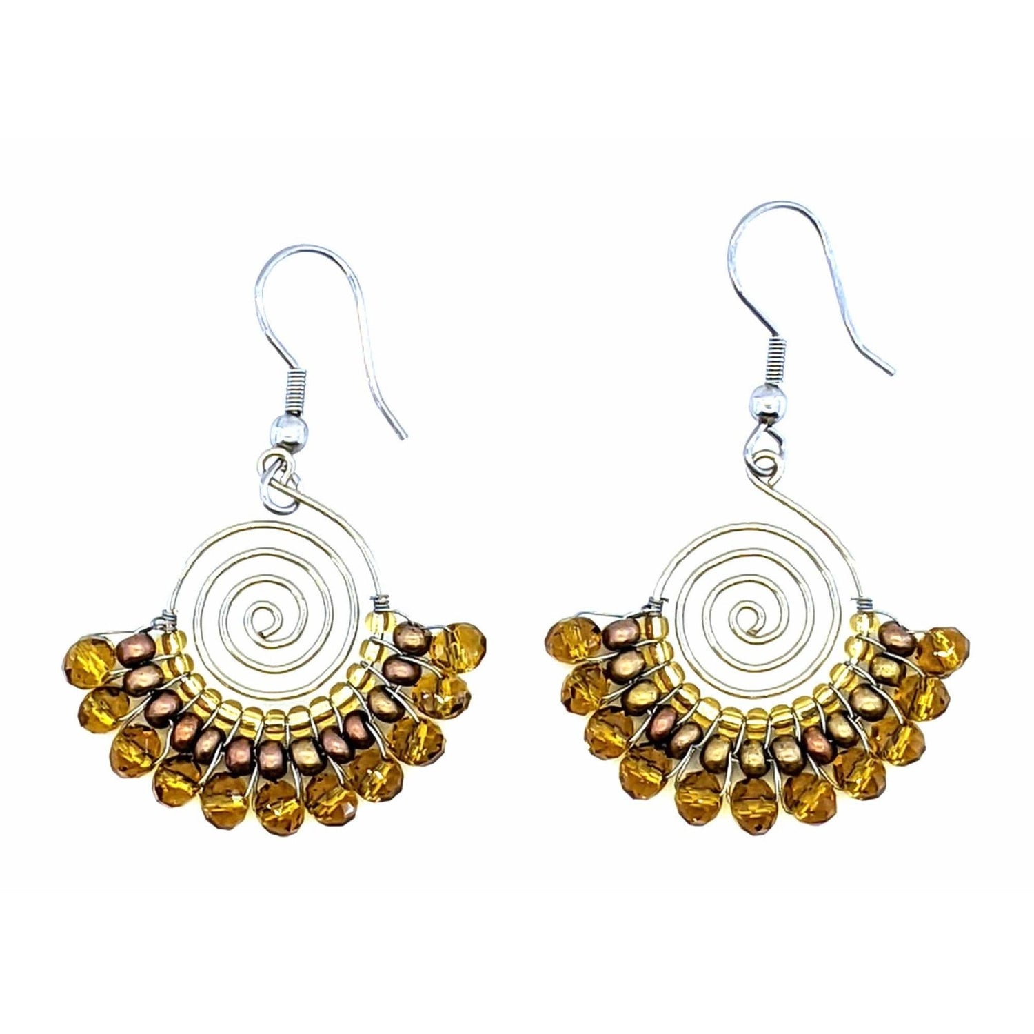 Golds Lucia Beaded Earrings - A Thread of Hope Guatemalan Fair Trade