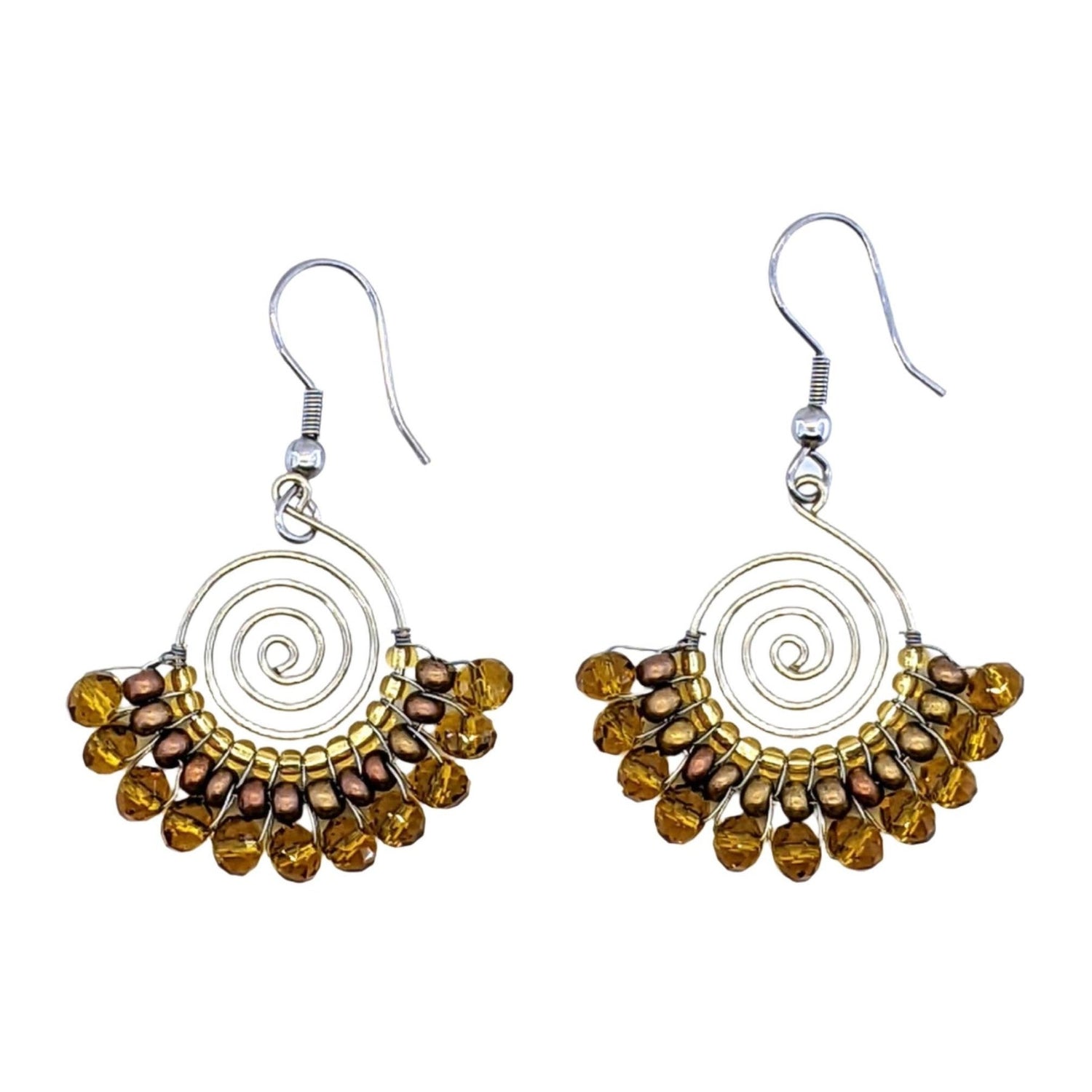 Golds Lucia Beaded Earrings - A Thread of Hope Guatemalan Fair Trade