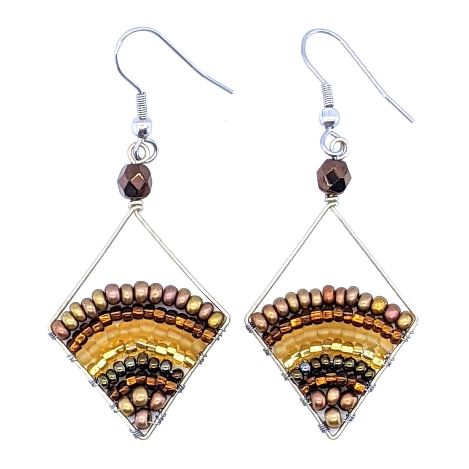 Golds Miranda Beaded Earrings - A Thread of Hope Guatemalan Fair Trade