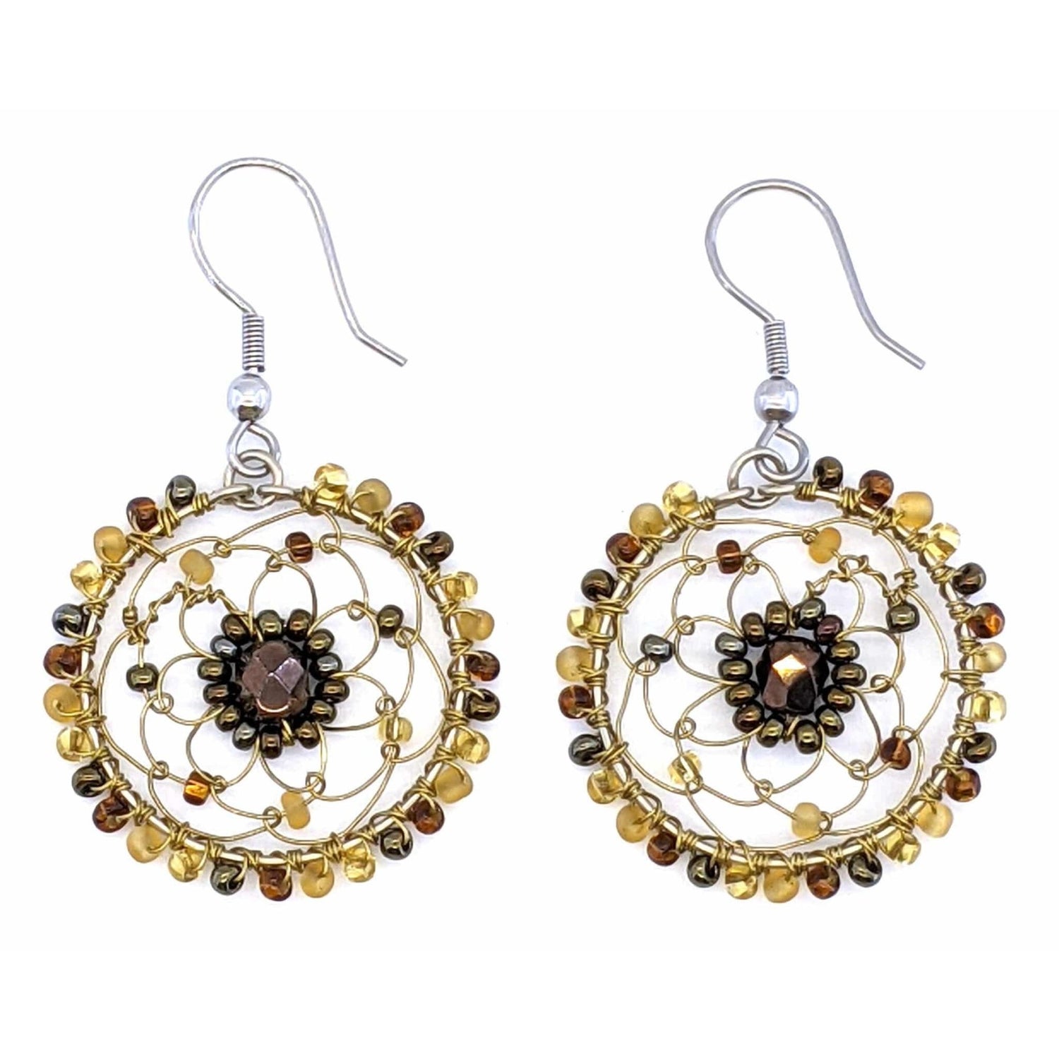 Golds Olivia Dreamcatcher Beaded Earrings - A Thread of Hope Guatemalan Fair Trade