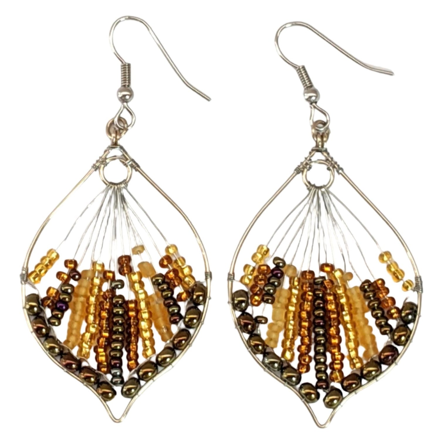 Golds Rosalia Beaded Earrings - A Thread of Hope Guatemalan Fair Trade