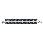 Gray, Black and White Hearts Beaded Bracelet - A Thread of Hope Guatemalan Fair Trade