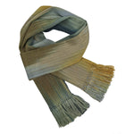 Gray, Gold and Black Lightweight Bamboo Handwoven Scarf 8 x 68 - A Thread of Hope Guatemalan Fair Trade