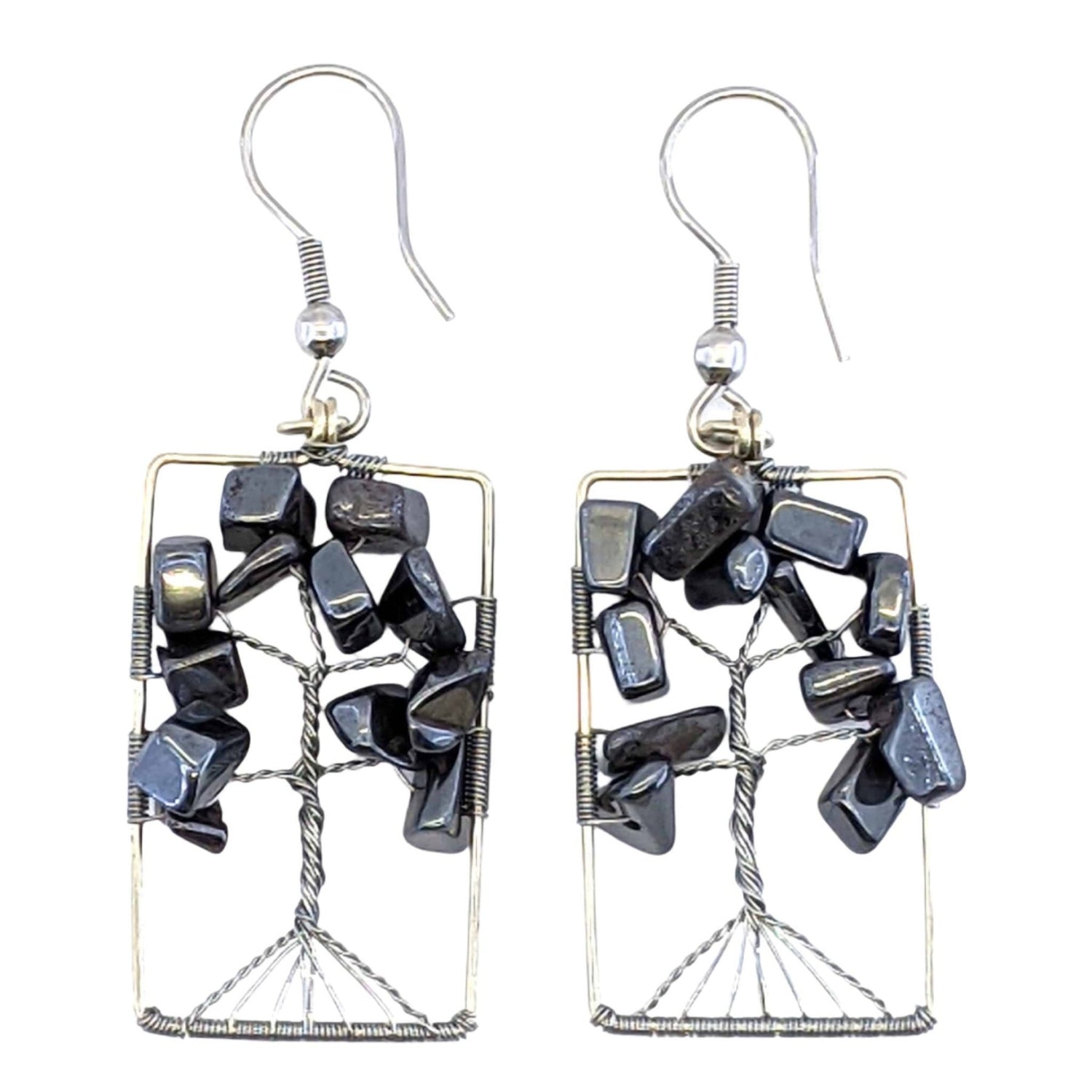 Gray with Hematite Stella Beaded Earrings - A Thread of Hope Guatemalan Fair Trade