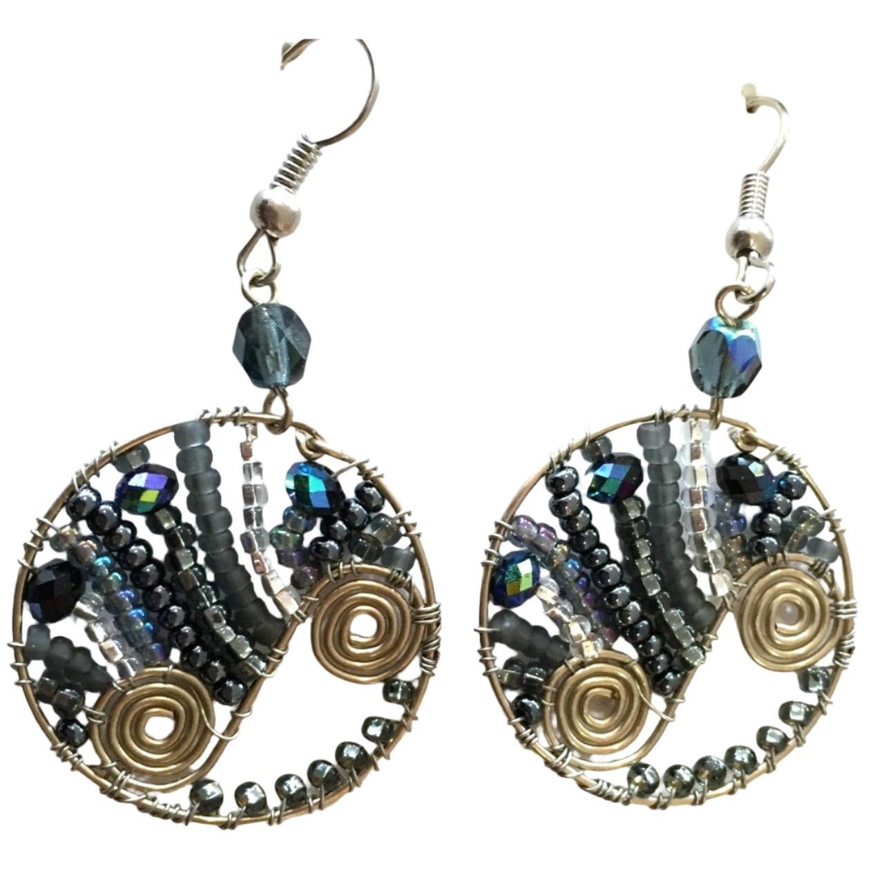 Grays Aurora Beaded Earrings - A Thread of Hope Guatemalan Fair Trade