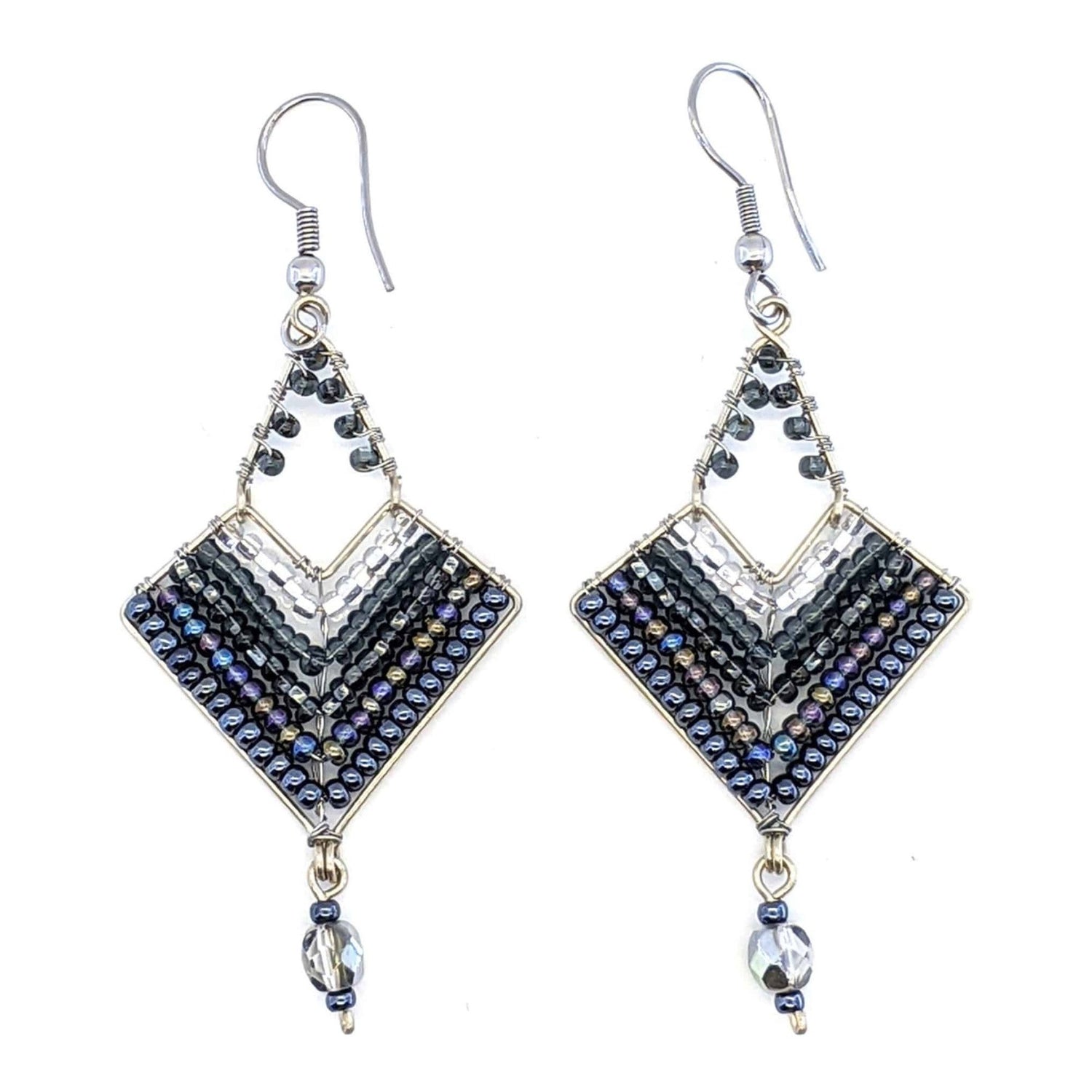 Grays Chevron Earrings - A Thread of Hope Guatemalan Fair Trade