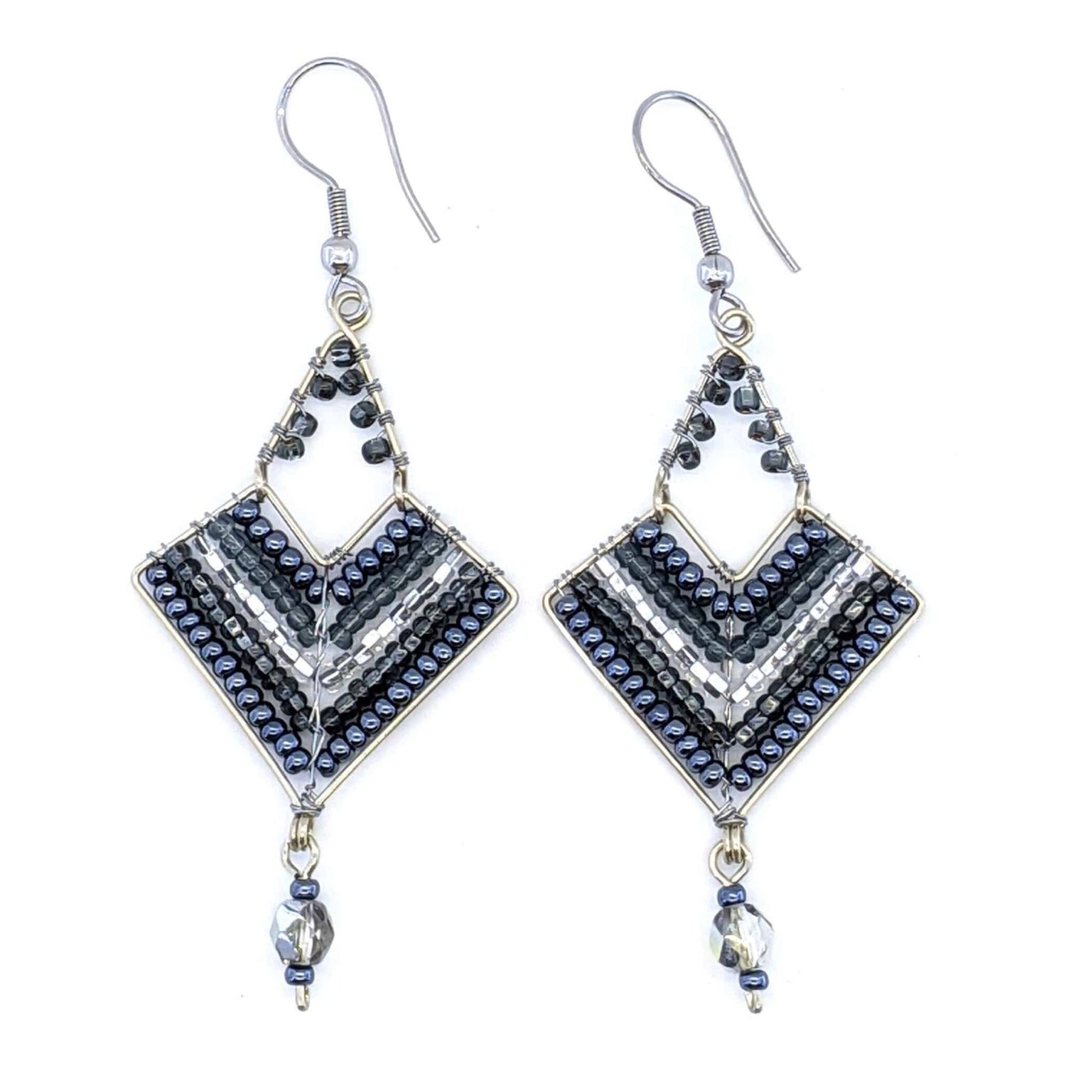 Grays Chevron Earrings - A Thread of Hope Guatemalan Fair Trade