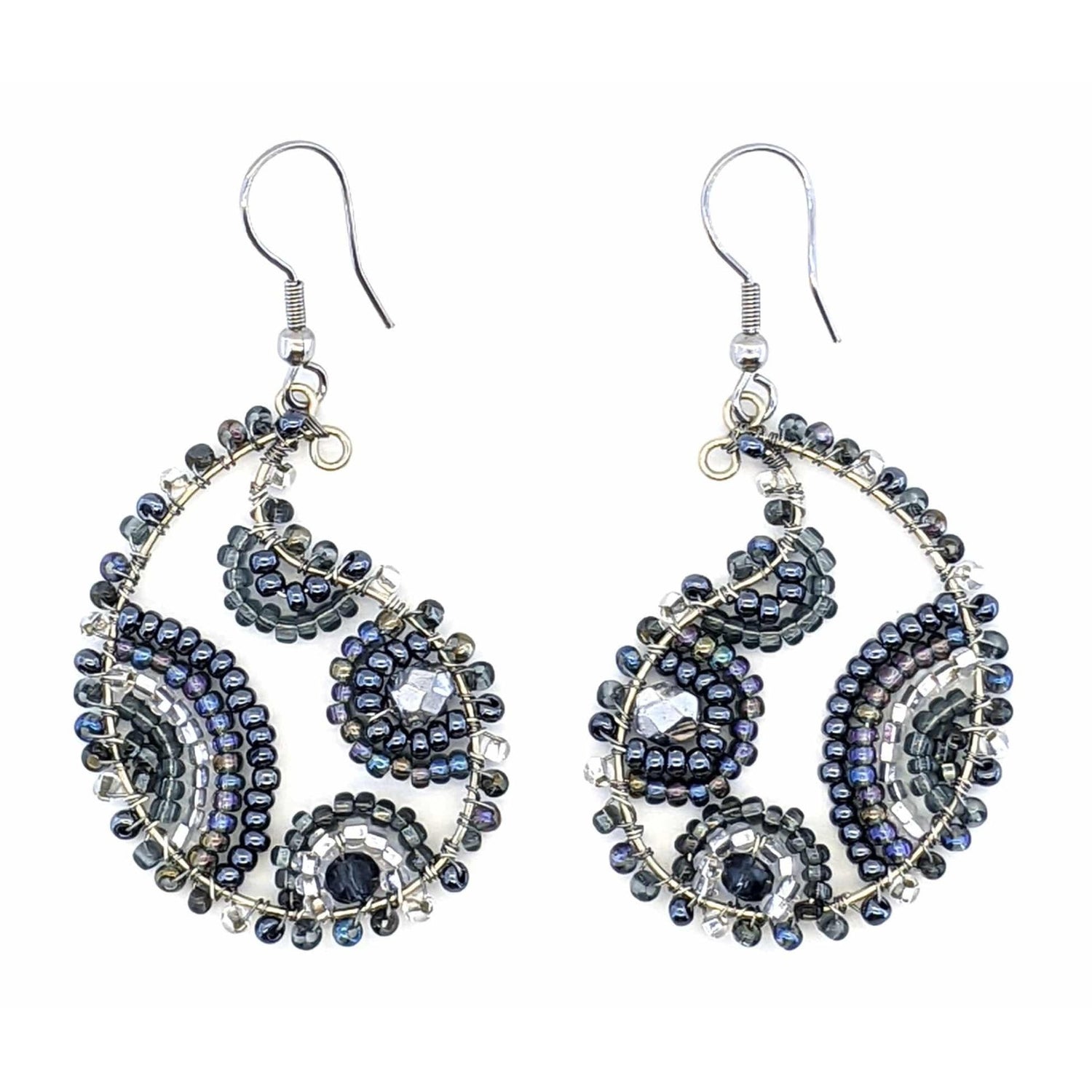 Grays Paisley Beaded Earrings - A Thread of Hope Guatemalan Fair Trade