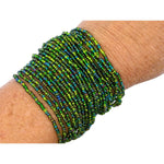 Greens 24 - Strand Beaded Bracelet - A Thread of Hope Guatemalan Fair Trade