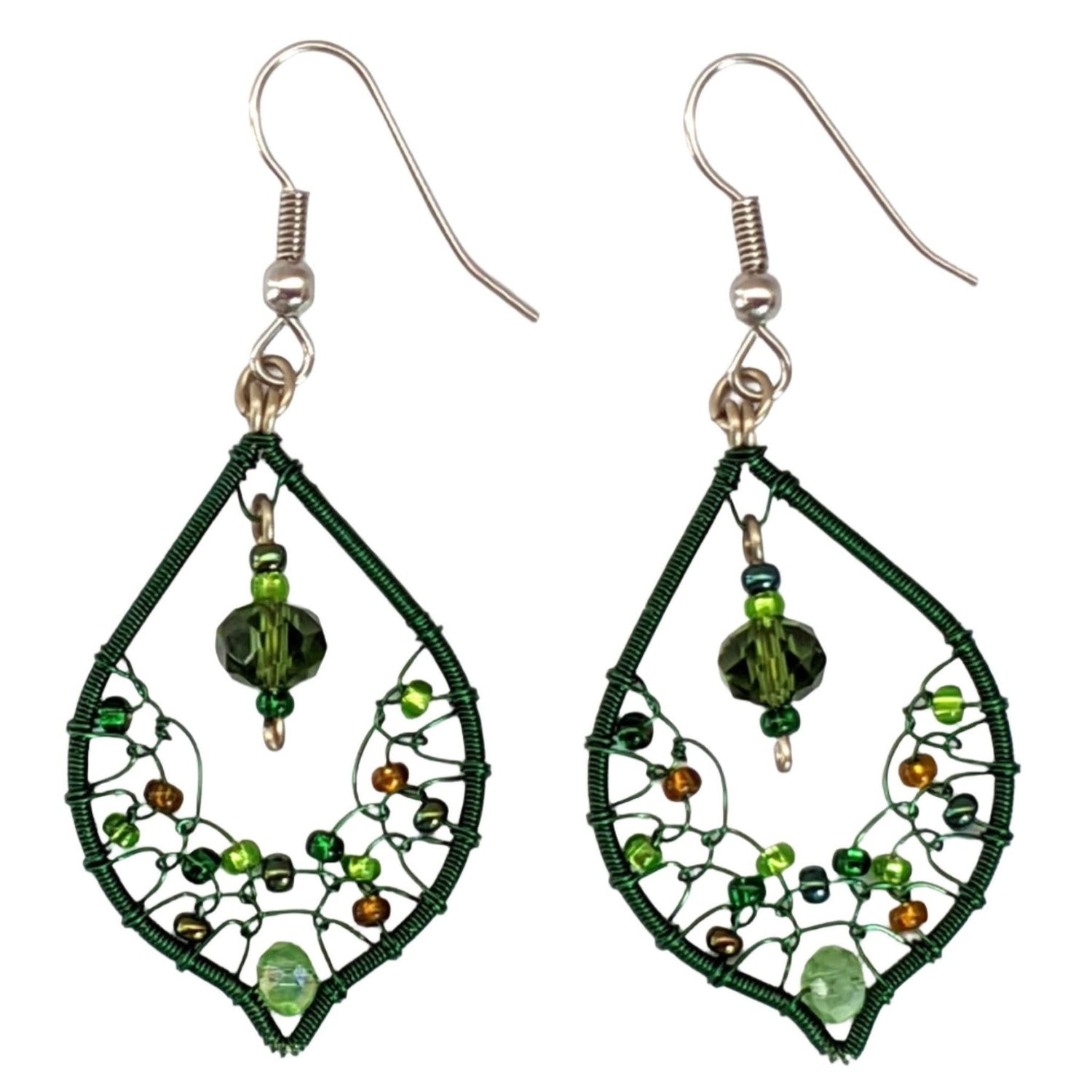 Greens Arabian Nights Earrings - A Thread of Hope Guatemalan Fair Trade