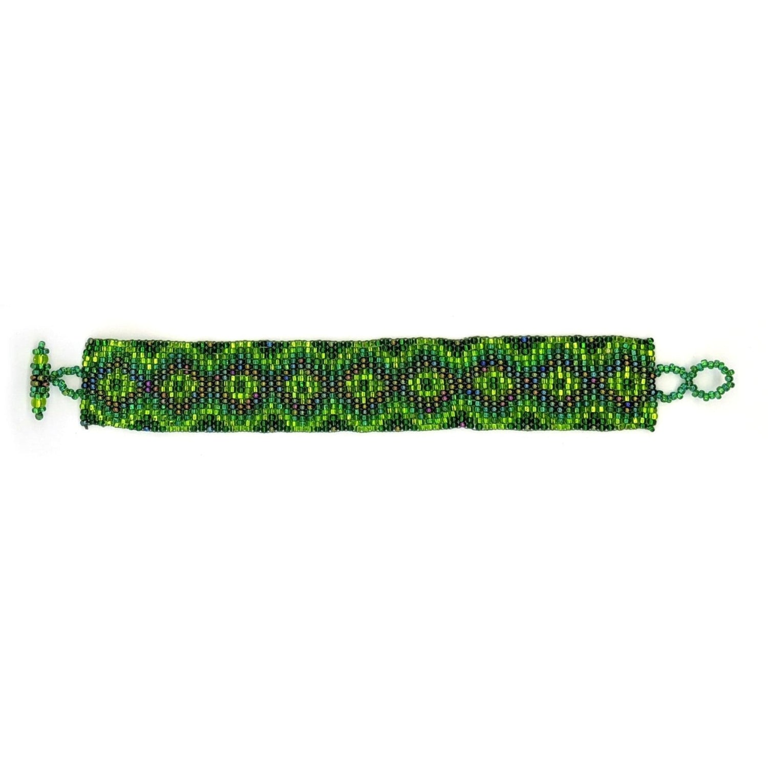 Greens Diamonds Beaded Bracelet - A Thread of Hope Guatemalan Fair Trade