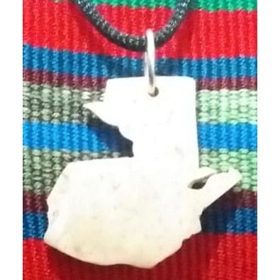 Guatemala Map Coco Spirit Hand - Carved Coconut Shell Necklace - A Thread of Hope Guatemalan Fair Trade