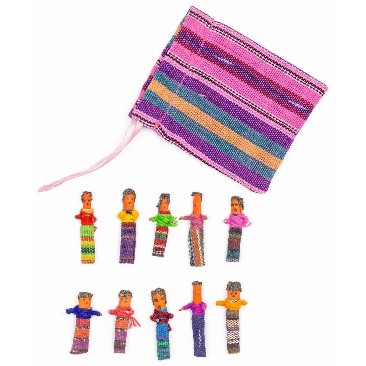 Guatemalan Worry Dolls - Set of 10 Small - A Thread of Hope Guatemalan Fair Trade