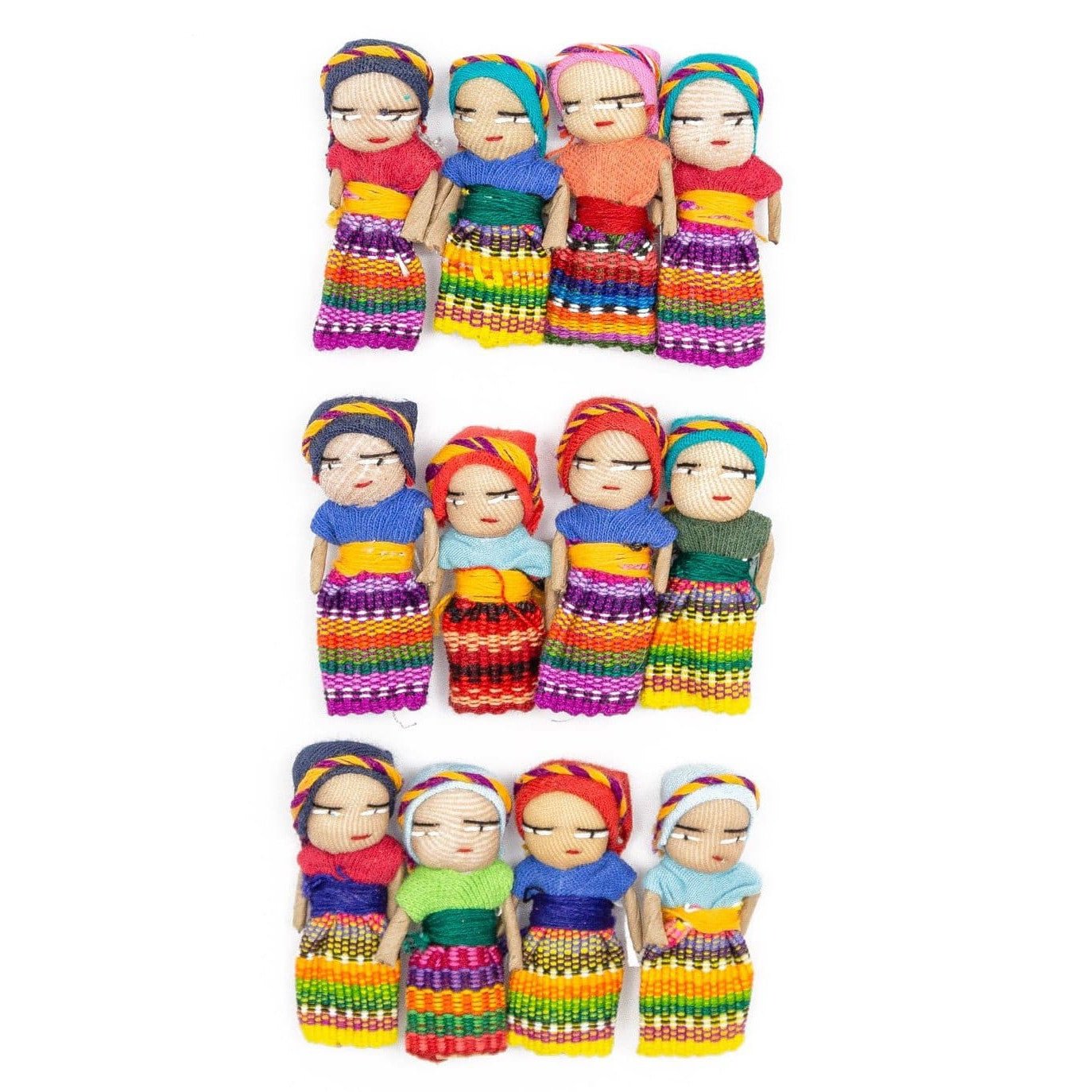 Guatemalan Worry Dolls - Set of 12 - A Thread of Hope Guatemalan Fair Trade