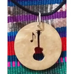 Guitar Coco Spirit Hand - Carved Coconut Shell Necklace - A Thread of Hope Guatemalan Fair Trade