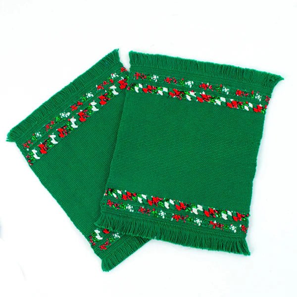 Handwoven Brocade Coaster, set of 2 - A Thread of Hope Guatemalan Fair Trade