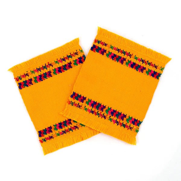 Handwoven Brocade Coaster, set of 2 - A Thread of Hope Guatemalan Fair Trade