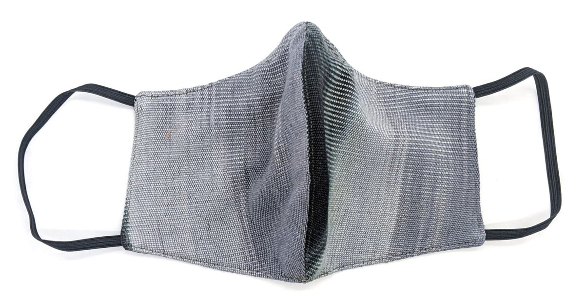 Handwoven Lightweight Bamboo Face Mask with Metal at Bridge of Nose - Black, Gray, Beige - A Thread of Hope Guatemalan Fair Trade