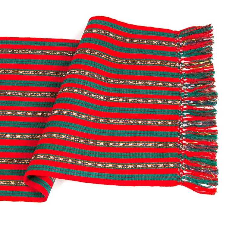 Holiday Jaspe Table Runner with Gold - A Thread of Hope Guatemalan Fair Trade