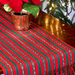 Holiday Jaspe Table Runner with Gold - A Thread of Hope Guatemalan Fair Trade