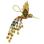 Hummingbird Beaded Ornament - Gold, Multi - A Thread of Hope Guatemalan Fair Trade