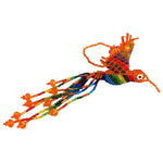 Hummingbird Beaded Ornament - Rainbow with Orange - A Thread of Hope Guatemalan Fair Trade