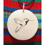 Hummingbird Coco Spirit Hand - Carved Coconut Shell Necklace - A Thread of Hope Guatemalan Fair Trade