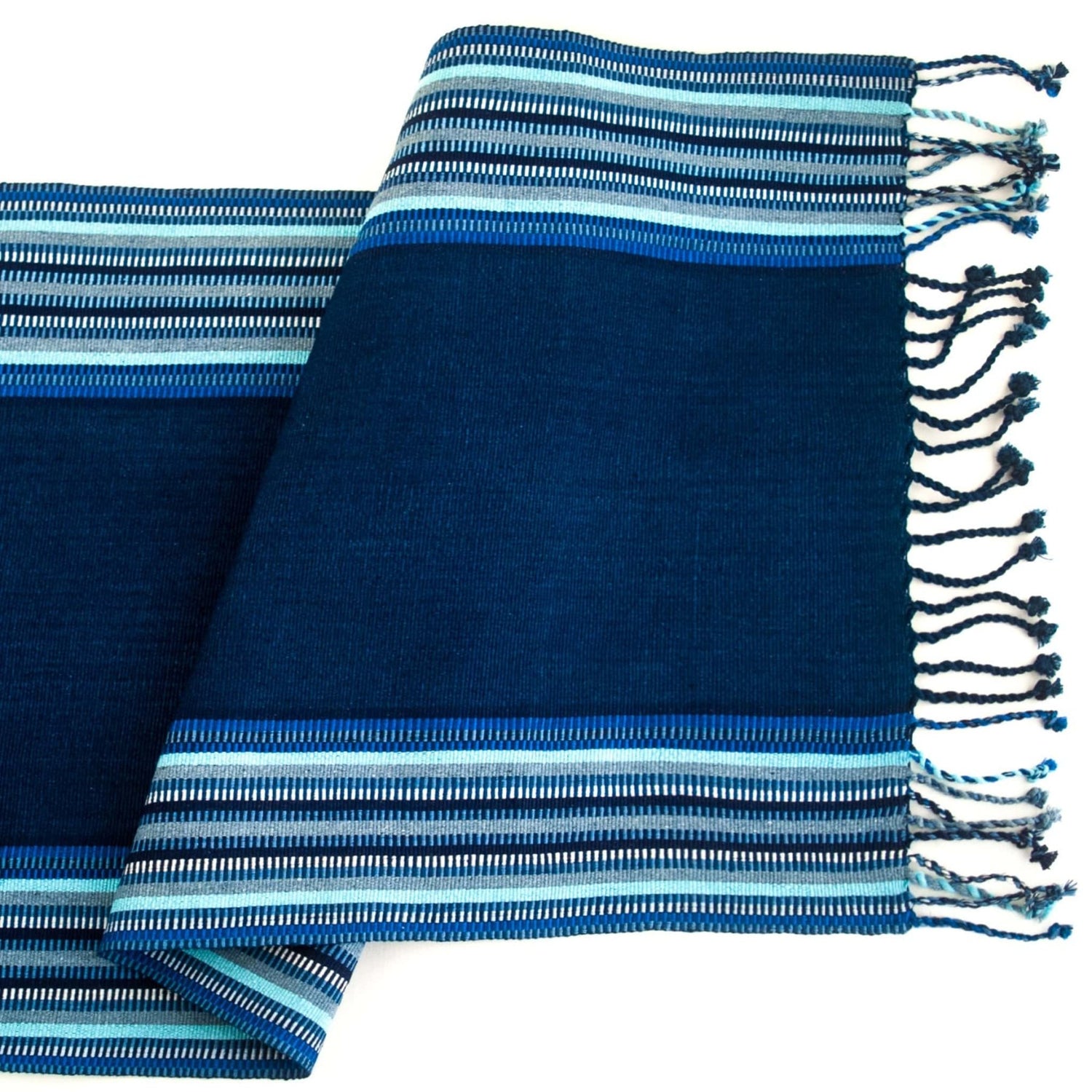 Indigo and Blues Table Runner - A Thread of Hope Guatemalan Fair Trade