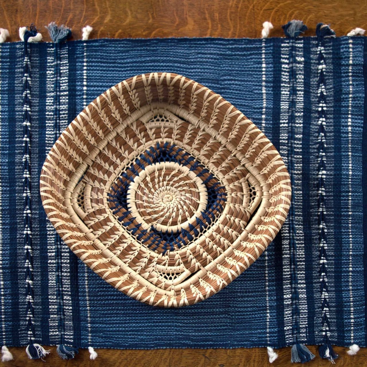 Indigo Arrow Table Runner - A Thread of Hope Guatemalan Fair Trade