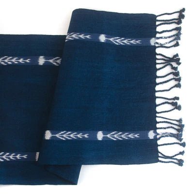 Indigo Jaspe Table Runner - A Thread of Hope Guatemalan Fair Trade