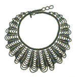 Iridescent Peacock Green Gloria Beaded Necklace - A Thread of Hope Guatemalan Fair Trade