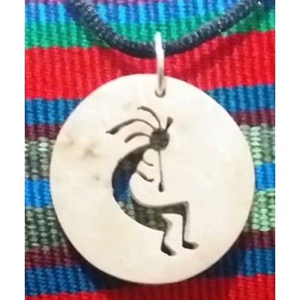 Kokopelli Coco Spirit Hand - Carved Coconut Shell Necklace - A Thread of Hope Guatemalan Fair Trade