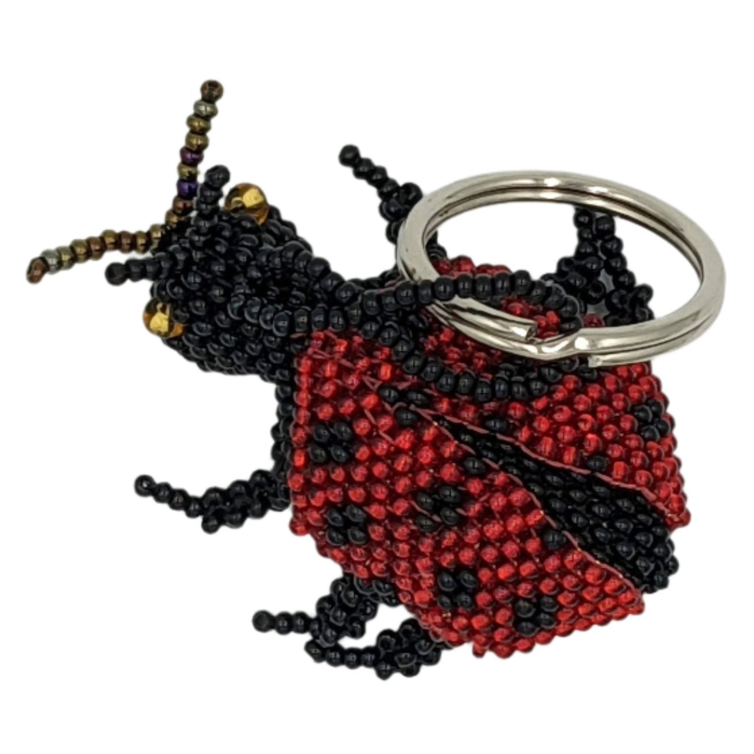 Ladybug Beaded Key RIng - A Thread of Hope Guatemalan Fair Trade