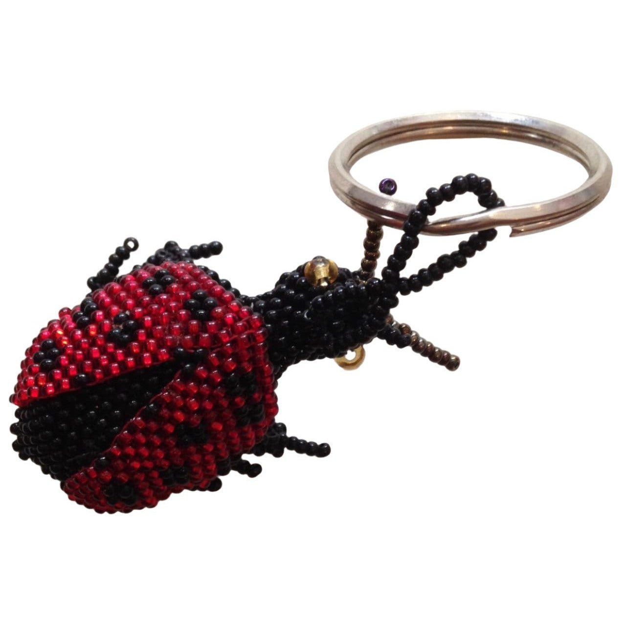 Ladybug Beaded Key RIng - A Thread of Hope Guatemalan Fair Trade