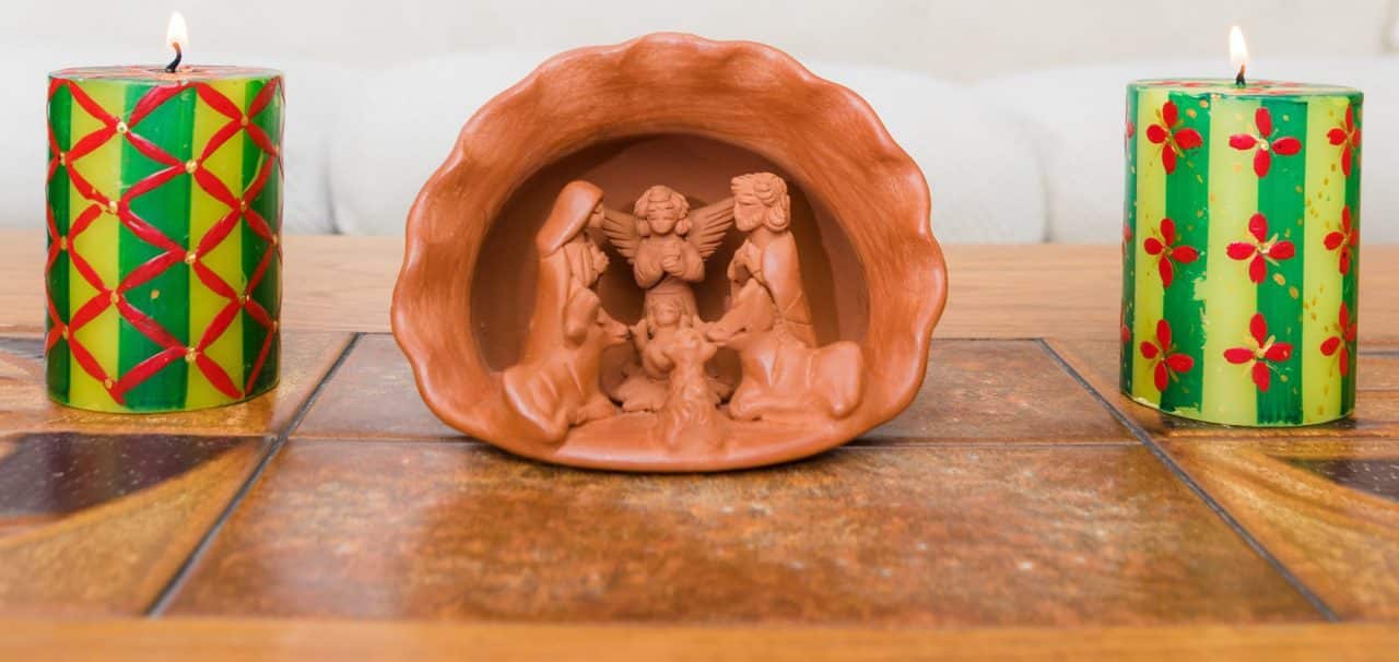 Large Terracotta Shell Nativity Scene - A Thread of Hope Guatemalan Fair Trade