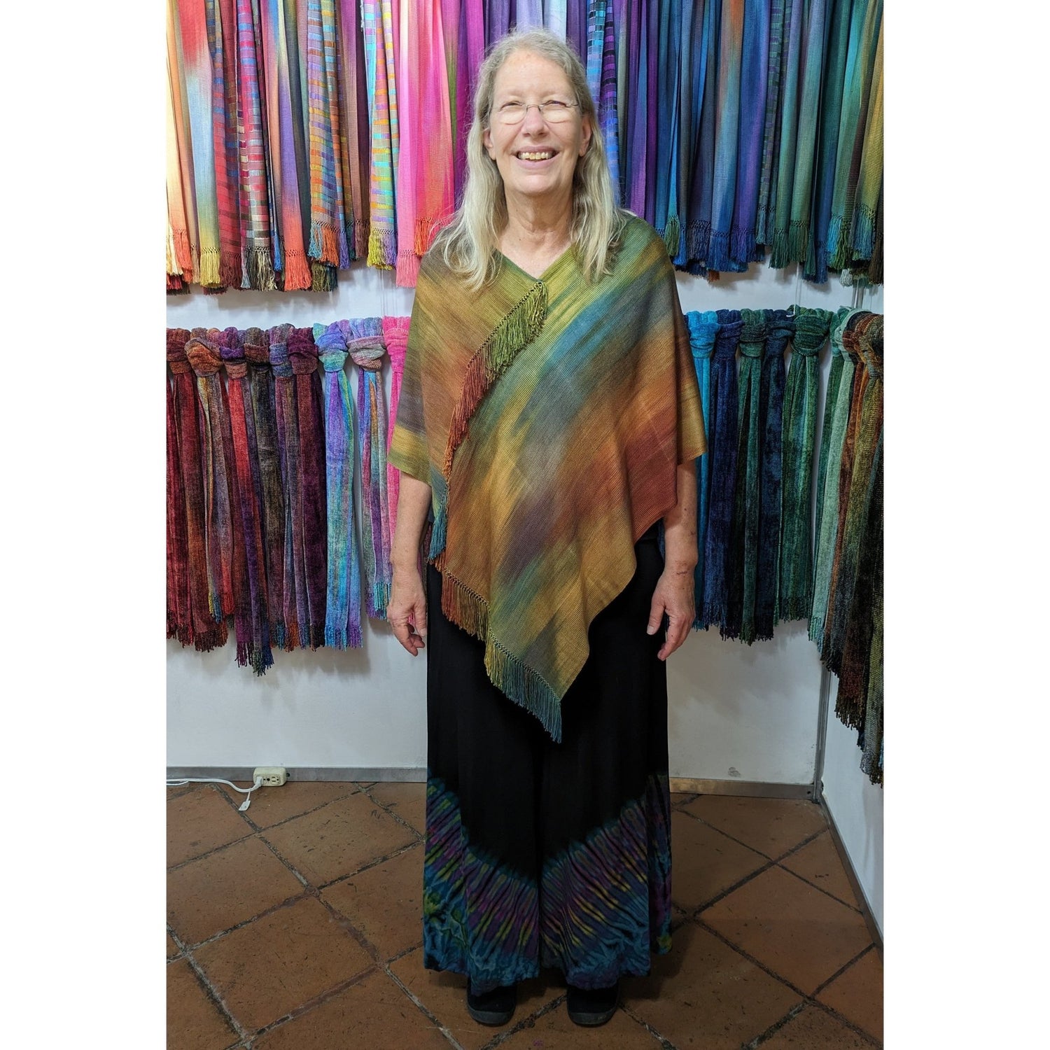 Lightweight Bamboo Poncho, One Size - A Thread of Hope Guatemalan Fair Trade