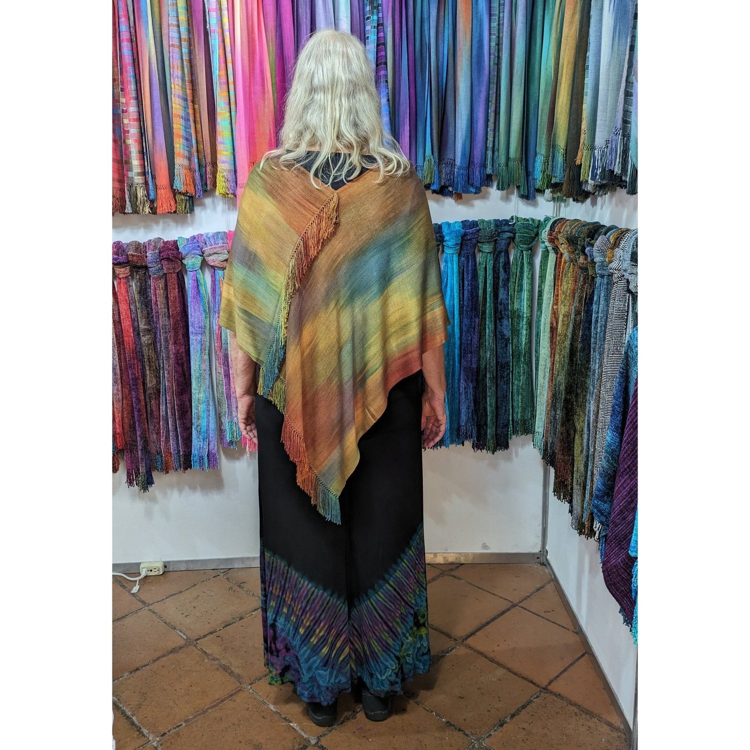 Lightweight Bamboo Poncho, One Size - A Thread of Hope Guatemalan Fair Trade