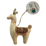 Llama Ornament - Felt and Repurposed Traditional Fabric - A Thread of Hope Guatemalan Fair Trade