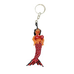 Mermaid Beaded Ornament/Key Ring, White Face and Black Hair - A Thread of Hope Guatemalan Fair Trade