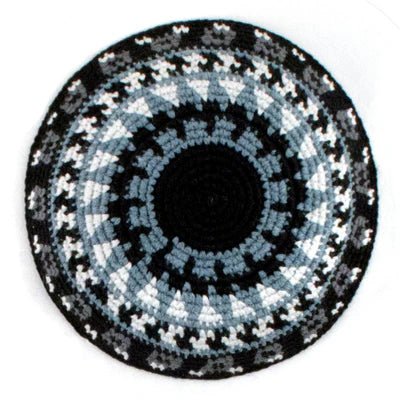 Moonshadow Kippah (Yarmulke) with Black Center - A Thread of Hope Guatemalan Fair Trade