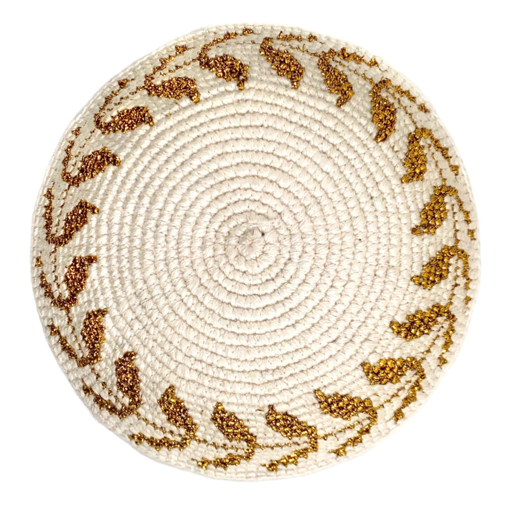 Natural Cotton Kippah (Yarmulke) - A Thread of Hope Guatemalan Fair Trade