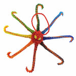 Octopus Beaded Ornament - Rainbow with Red - A Thread of Hope Guatemalan Fair Trade