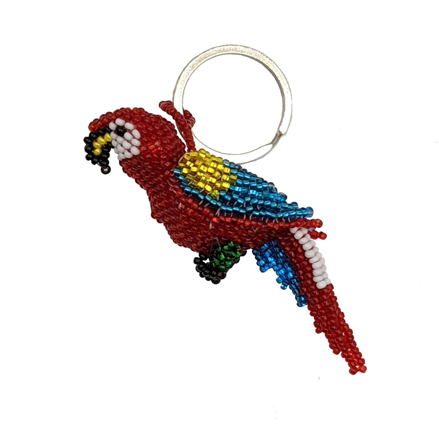 Parrot Beaded Ornament - Red - A Thread of Hope Guatemalan Fair Trade