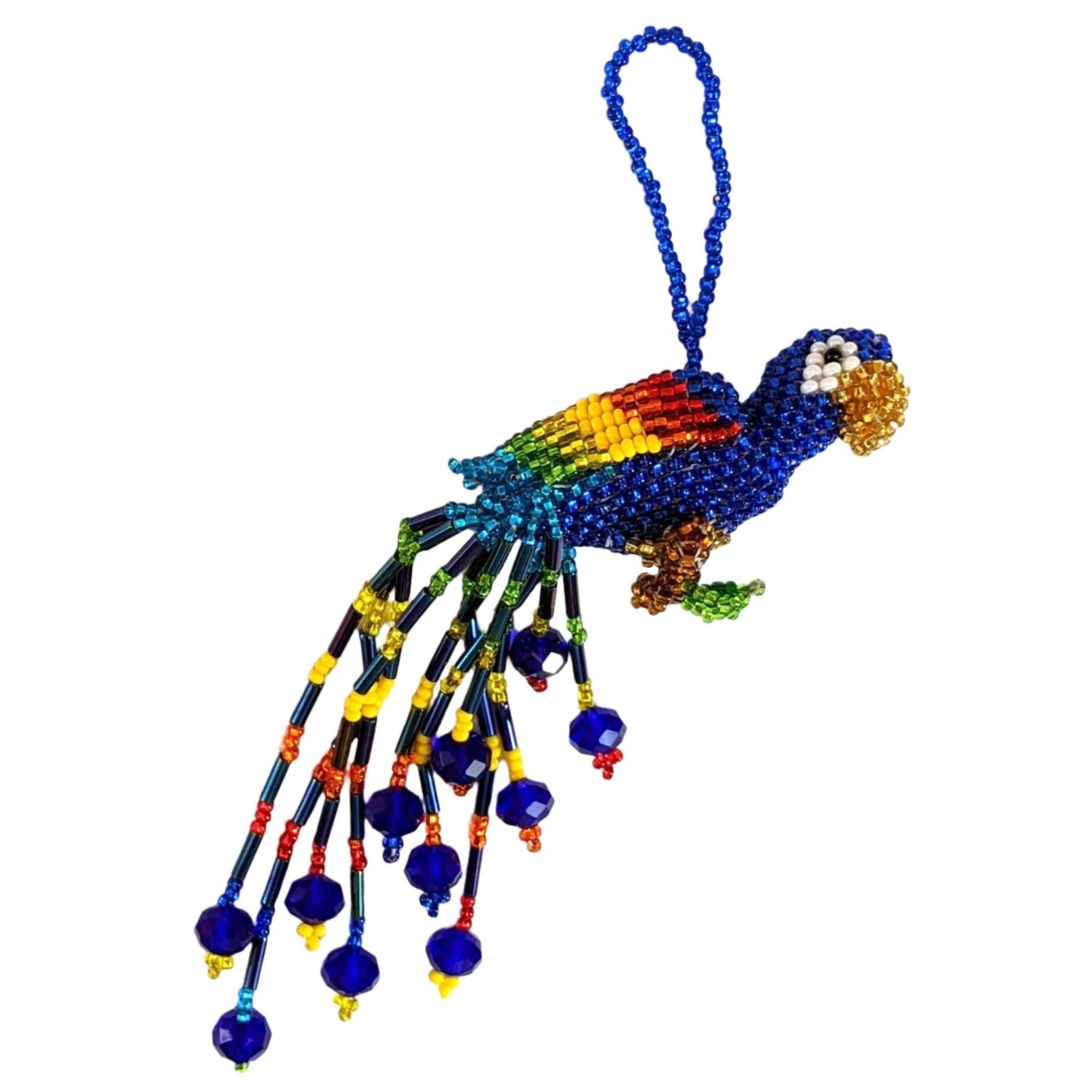 Parrot (Large) Beaded Ornament - A Thread of Hope Guatemalan Fair Trade