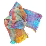 Pastels Bamboo Chenille Handwoven Scarf 8 x 68 - A Thread of Hope Guatemalan Fair Trade