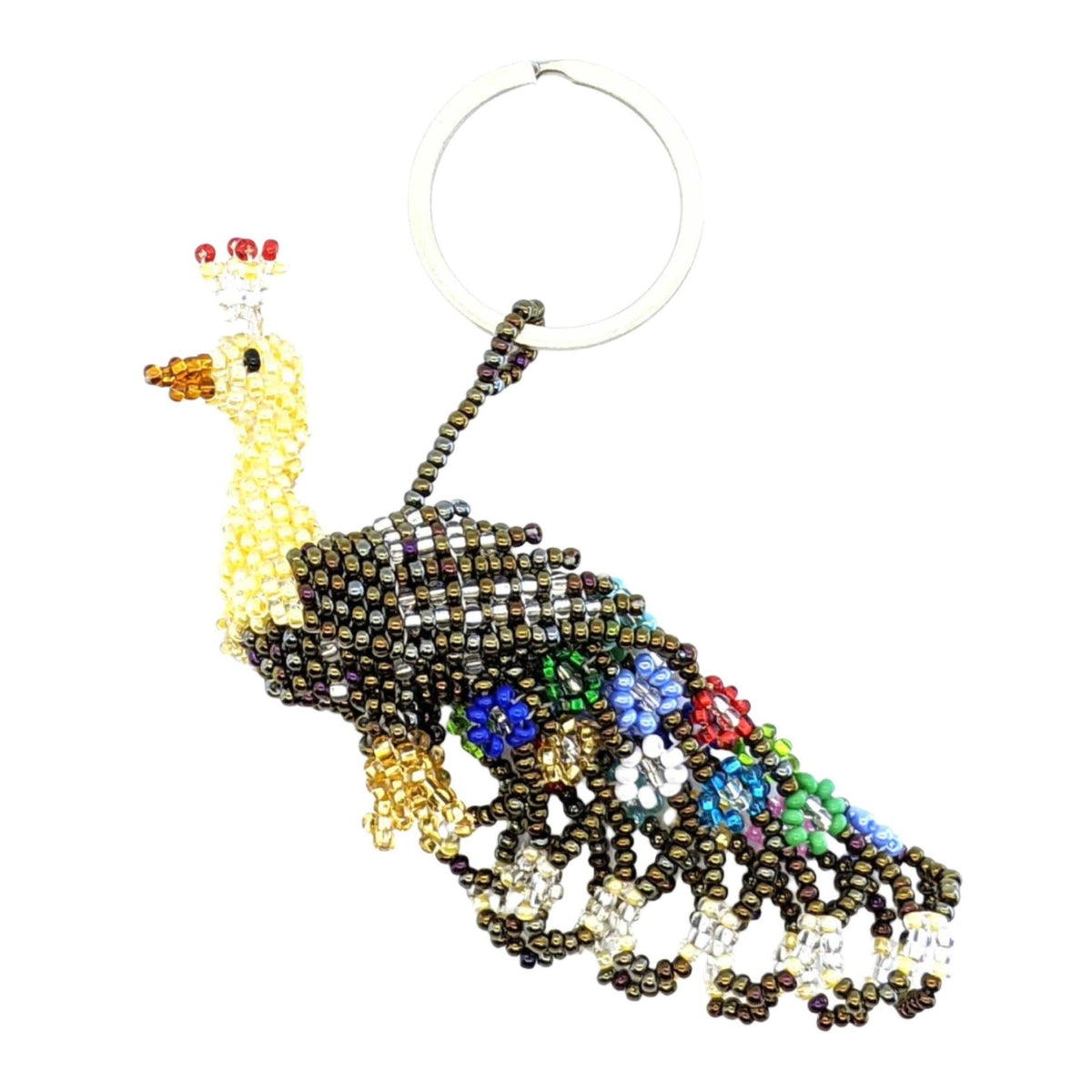 Peacock Beaded Ornament - A Thread of Hope Guatemalan Fair Trade